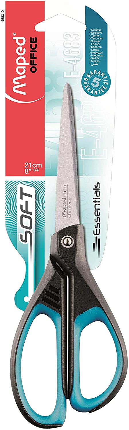 Scissors Essentials Soft Asymmetrique 21CM Blister Try Me MAPED 468310