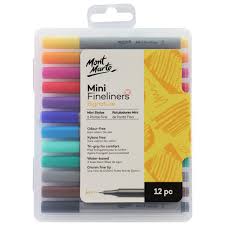 Mini Fineliners Set Of 12pcs Mont Marte
