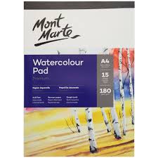 Watercolour Pad German Paper A4 180gsm 15sheets Mont Marte