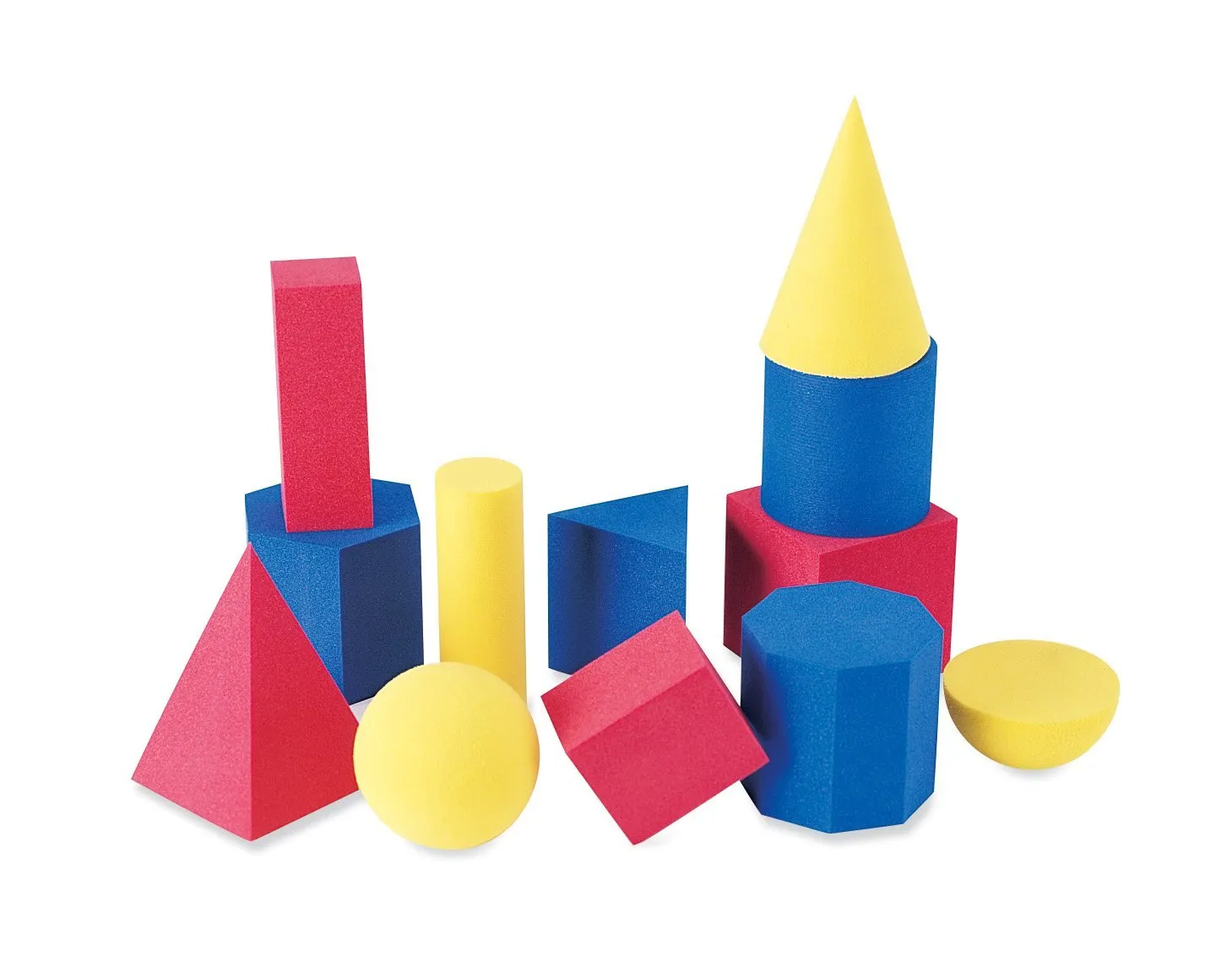 Set Of 12 Soft Foam Geometric Shapes LEARNING RESOURCES LER6120