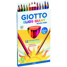 Etui De 12 Crayons De Couleur Triangulaires Elios Giant GIOTTO 221500