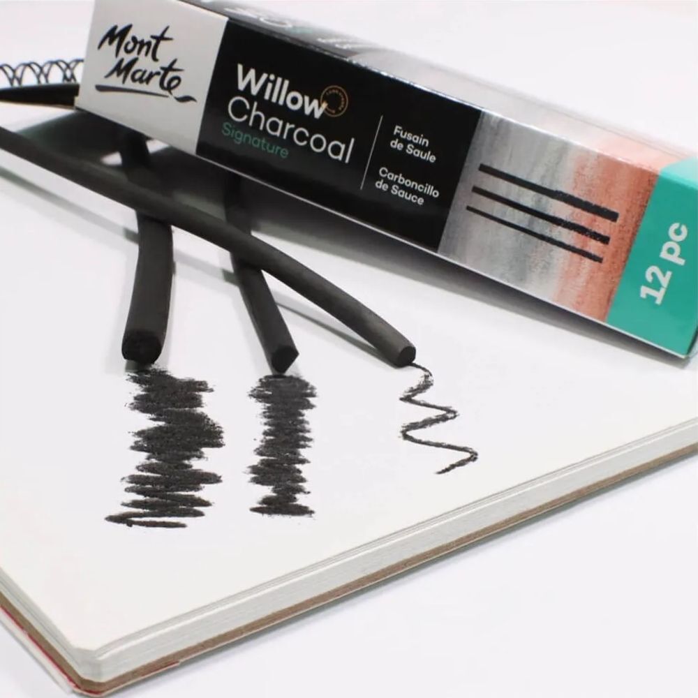 Charcoal Willow Pack Of 12 Mont Marte