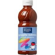 LB EDUCATION GOUACHE REDIMIX 500ML BTL BURNT SIENNA