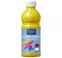 LB EDUCATION GOUACHE REDIMIX 500ML BTL PRIMARY YELLOW