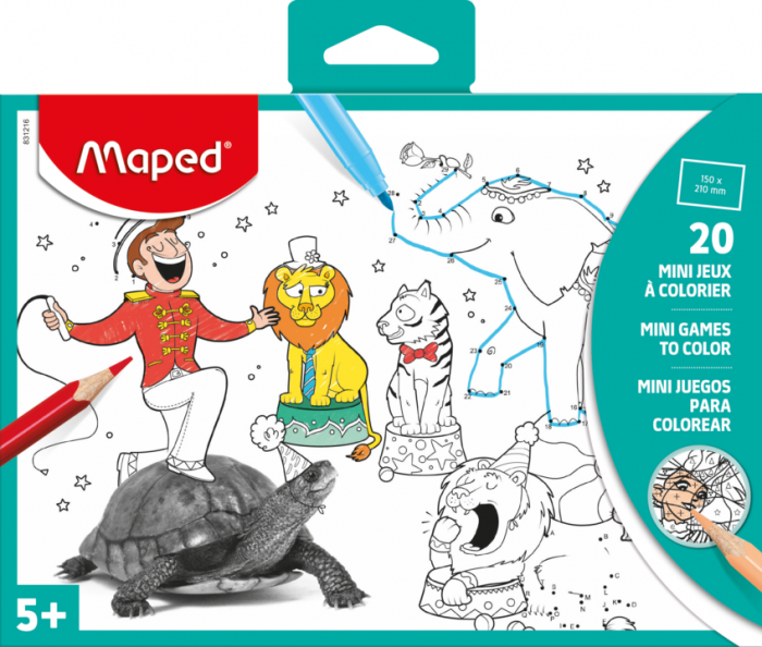 Mini Jeux A Colorier Pochette De 20 Feuilles Maped 831216