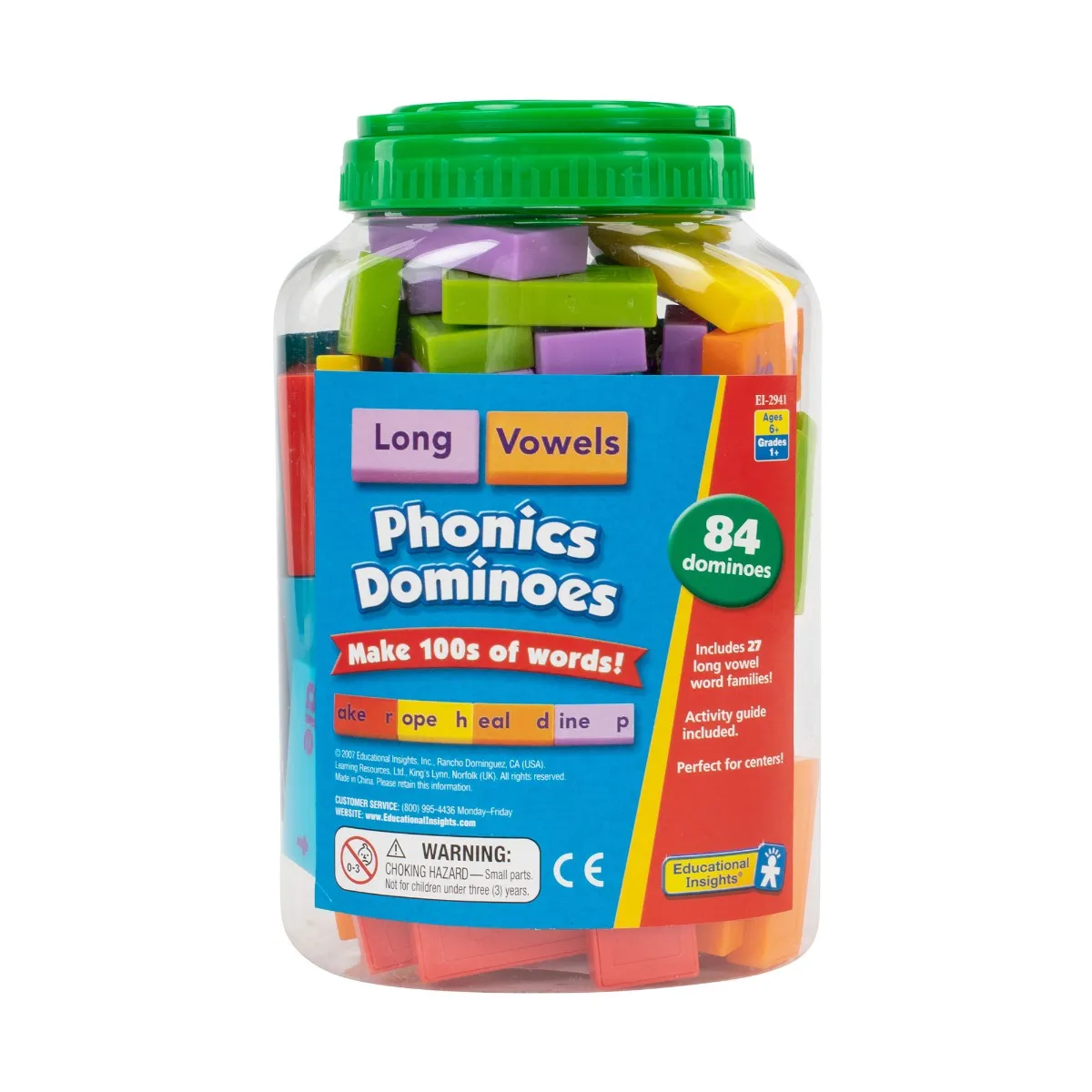 Phonics Dominoes Long Vowels LEARNING RESOURCES 2941