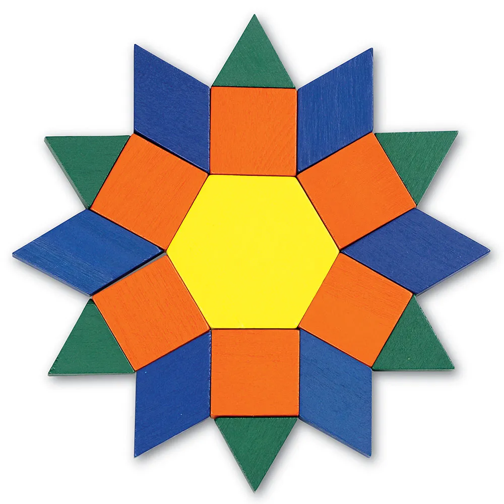 Wooden Pattern Blocks LEARNING RESOURCES LER0334
