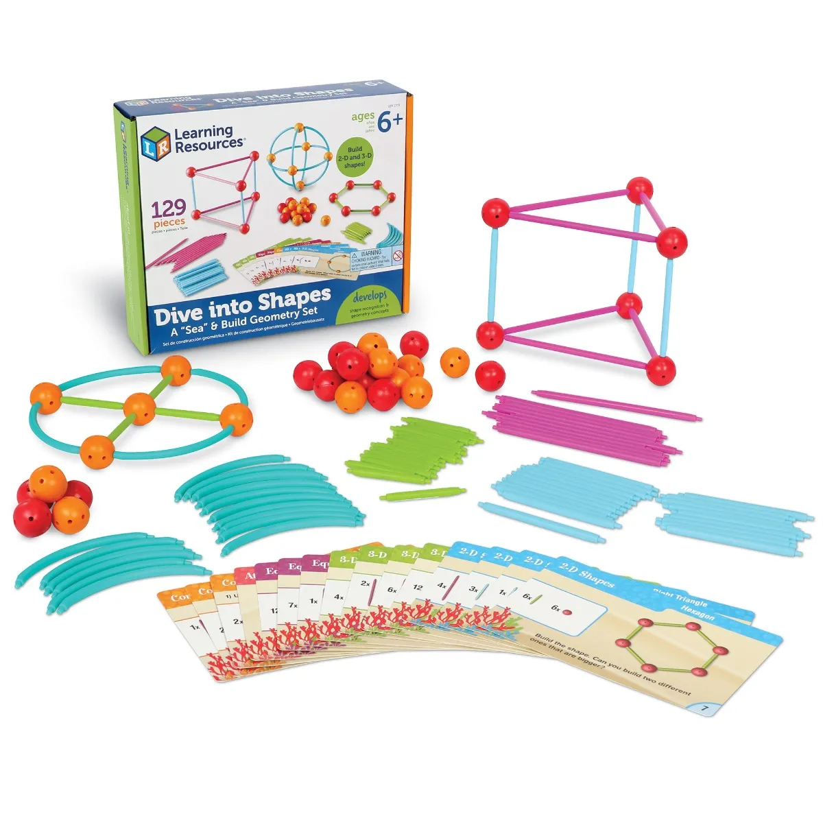 Dive Into Shapes!! A Sea And Build Geometry Set LEARNING RESOURCES LER1773