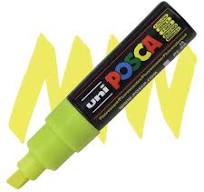 Marker Chisel Tip 8.0mm Fluo Yellow POSCA Uni
