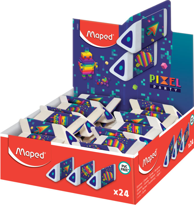 Gomme Pixel Party Pyramide Display MAPED 119523