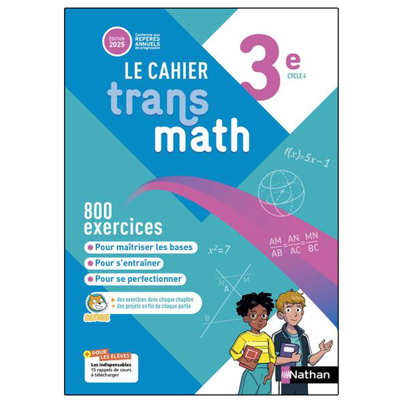 Transmath Mathématiques 3e Cahier élève - 2025