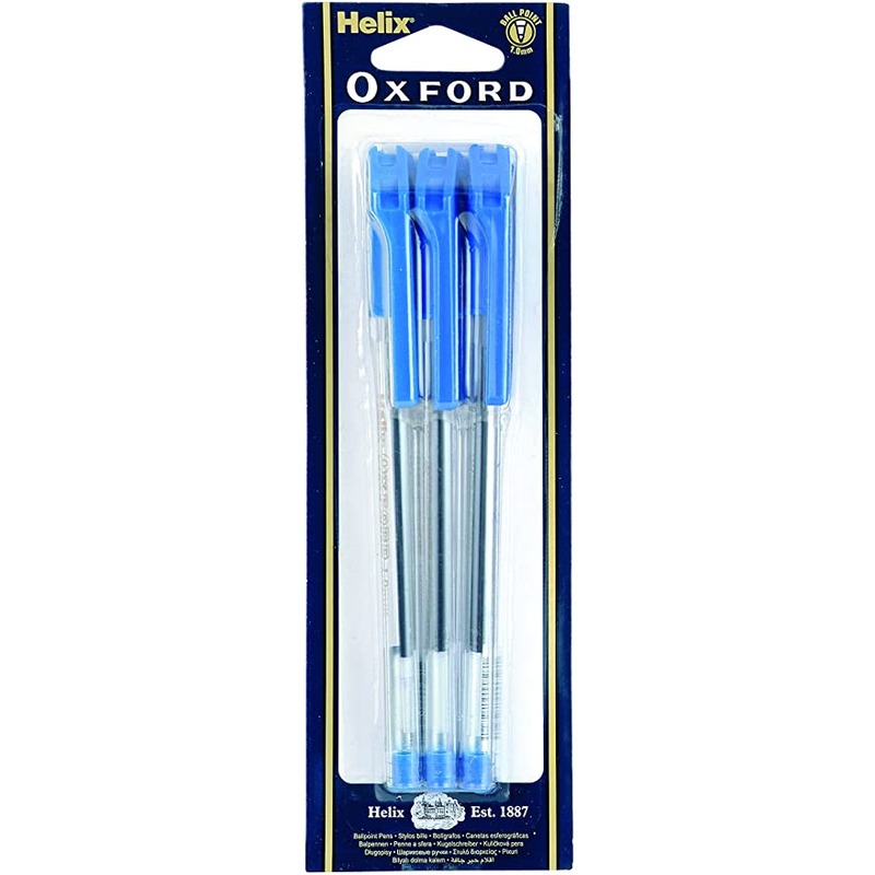 BALL POINT STICK PENS OXFORD BLUE BOX REF X33444