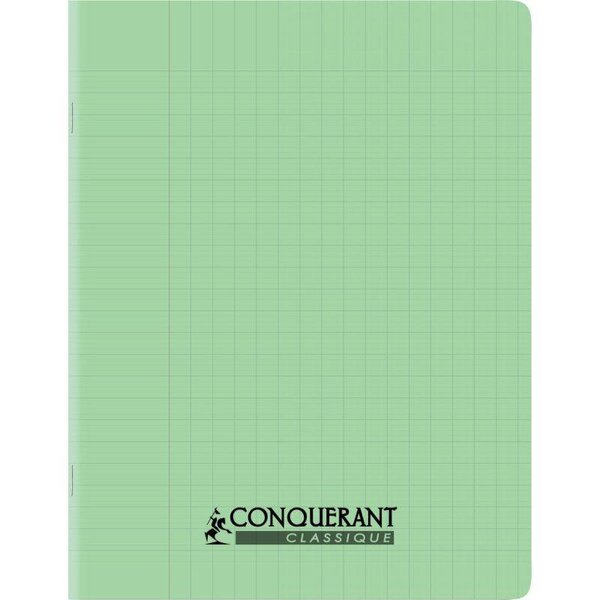 Cahier Seyes 3mm 17X22 32P 90G Vert Polypro Conquerant 2785