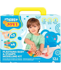 PLASTILINA Baby 4 Batons 38 g Pate A Modeler Couleurs Assorties JOVI 372-4