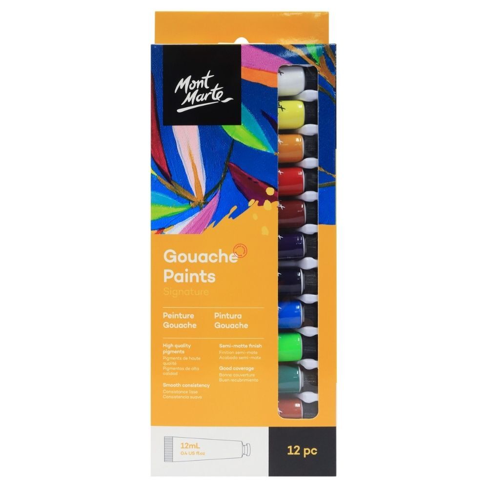 Gouache Paint 12ml Set Of 12 Mont Marte