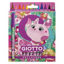 Etui 12 Feutres fins Petlovers Chat GIOTTO 501100