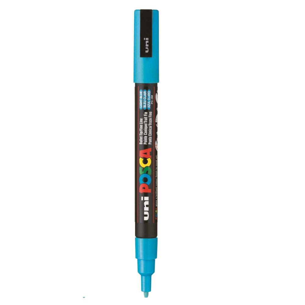 Marker Fine Cone Tip 0.9-1.3mm Sky Blue POSCA Uni