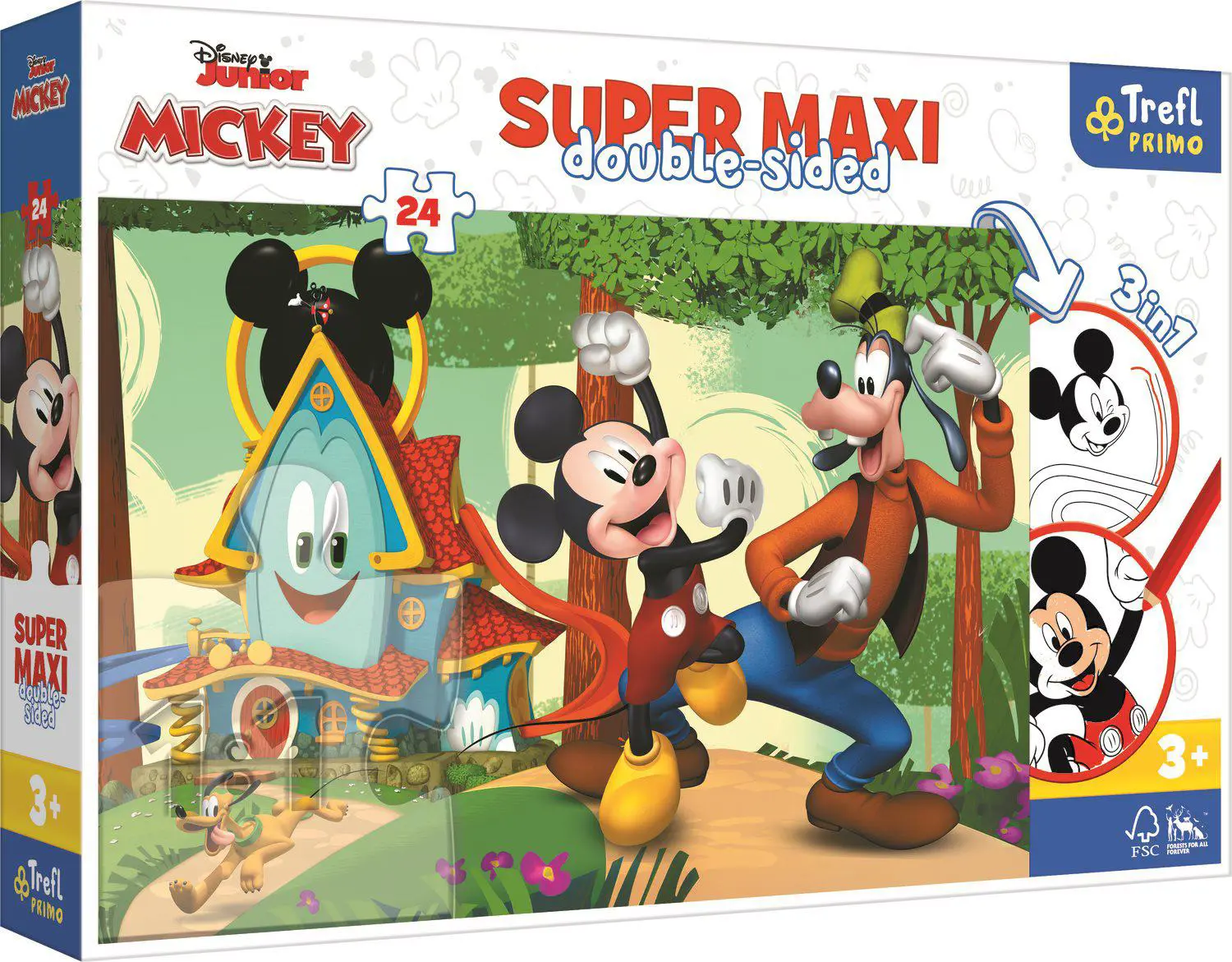 Puzzles 24pcs Super Maxi Funhouse And Friends / Disney Mouse Funhouse Trefl 41012