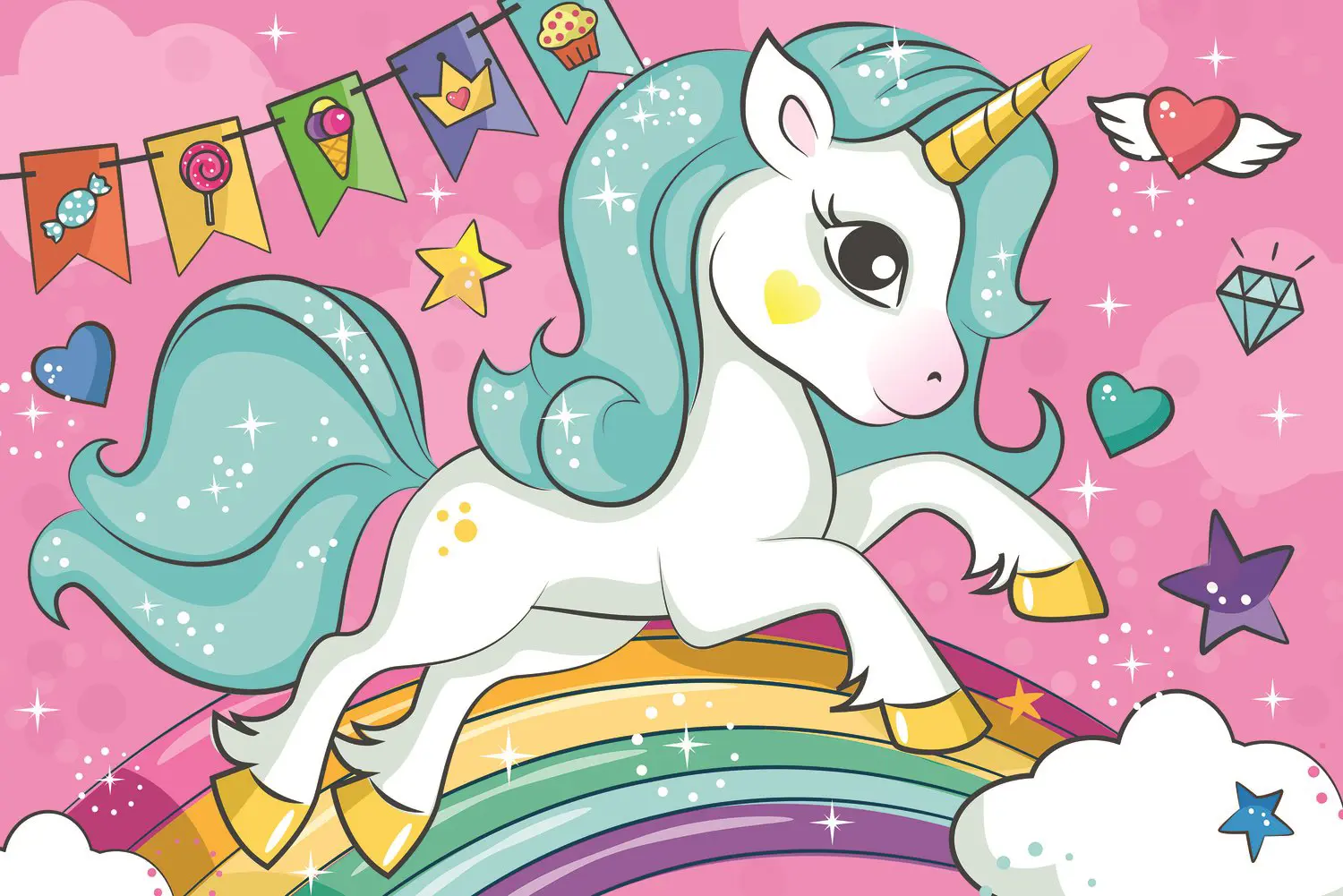 Puzzles  24 Maxi  Sweet unicorn / Trefl 14302