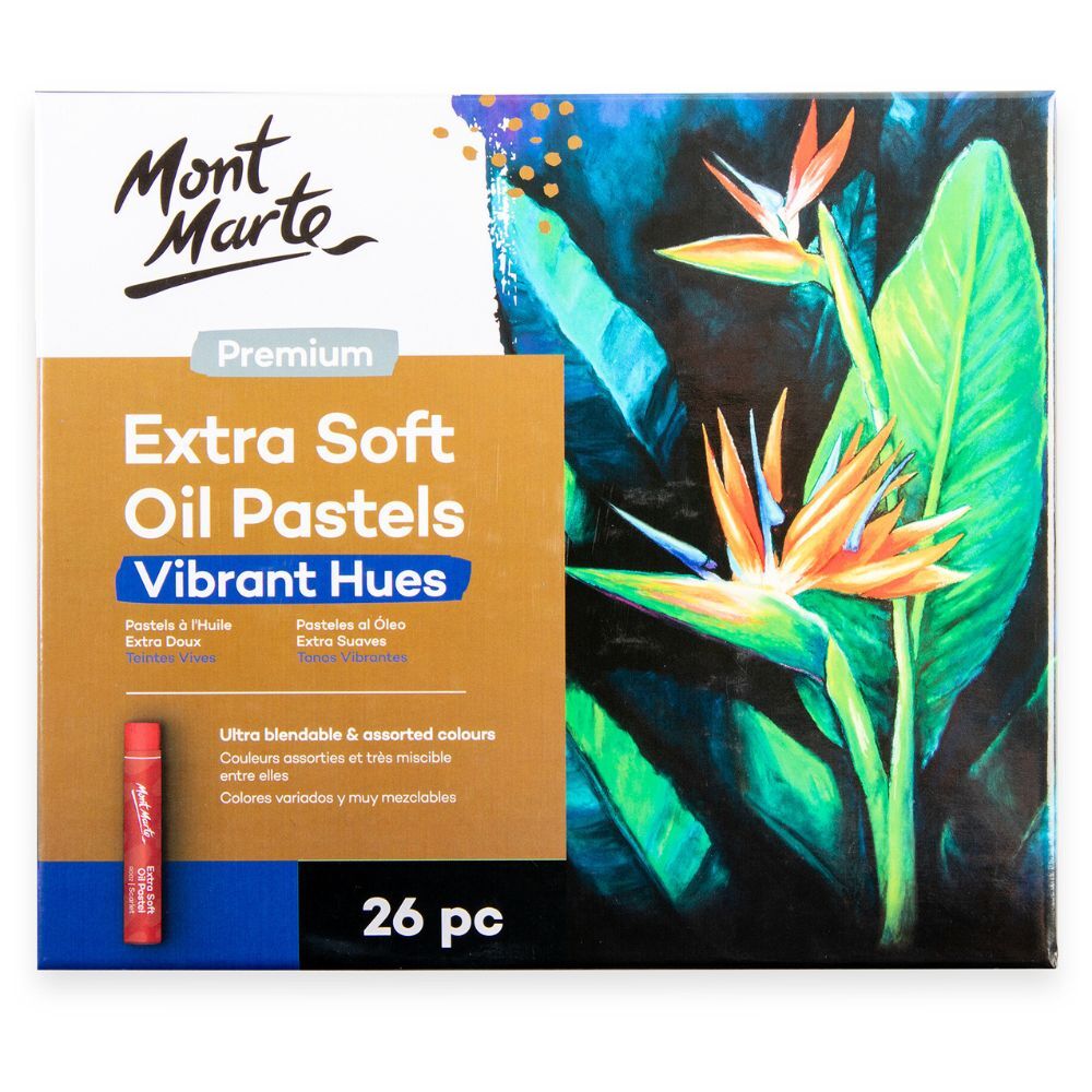 Oil Pastels Extra Soft Vibrant Hue Set Of 26 Mont Marte