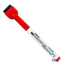 Whiteboard Marker Red Fine Tip With Eraser Cap