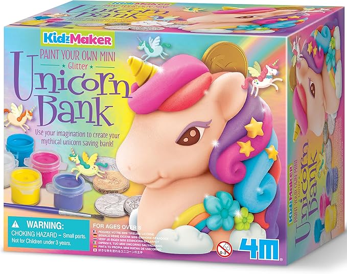 KidzMaker/Paint Your Own Mini Glitter Unicorn Bank