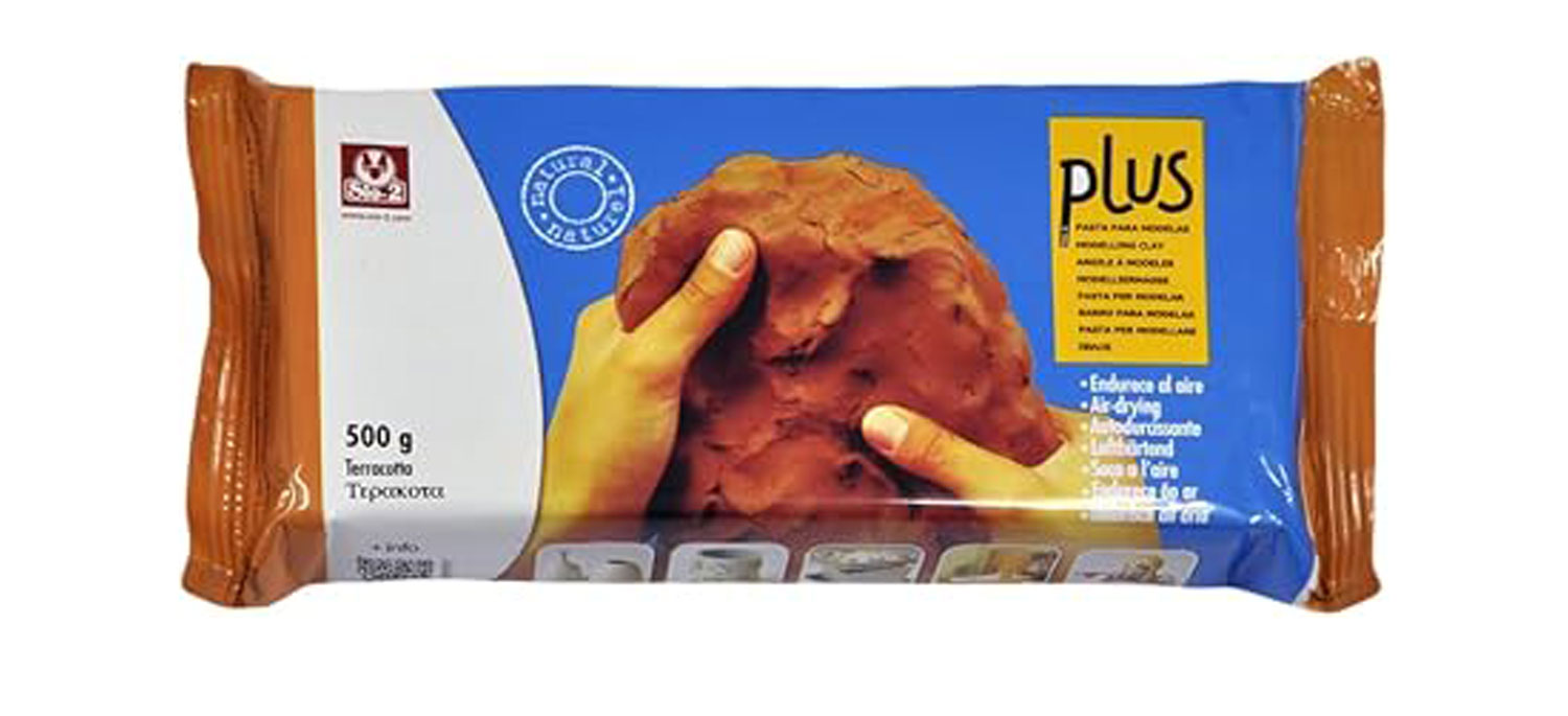 Plus Air Dry Clay 500g Terracotta SIO 2032