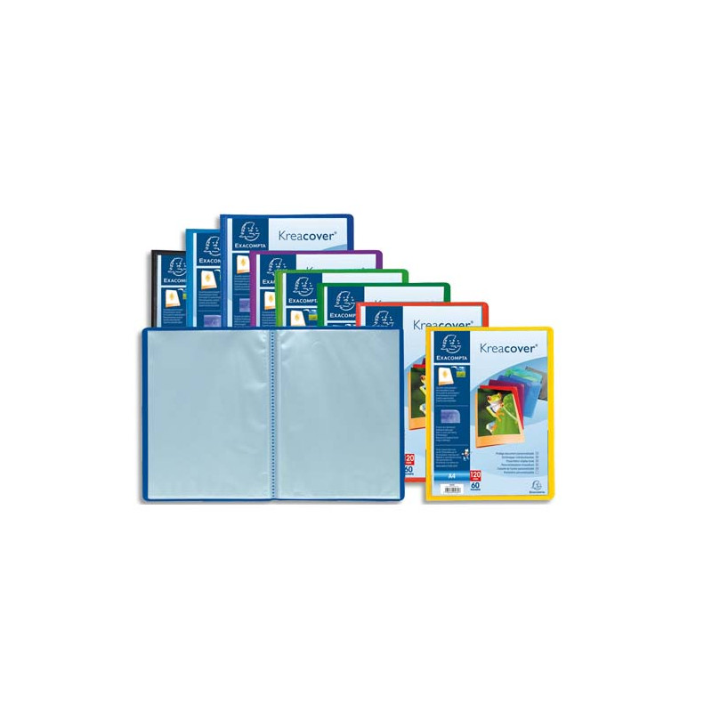 Porte-Vues Personalise PP KreaCover  5/10E 60Vues Assorties EXACOMPTA 5730E