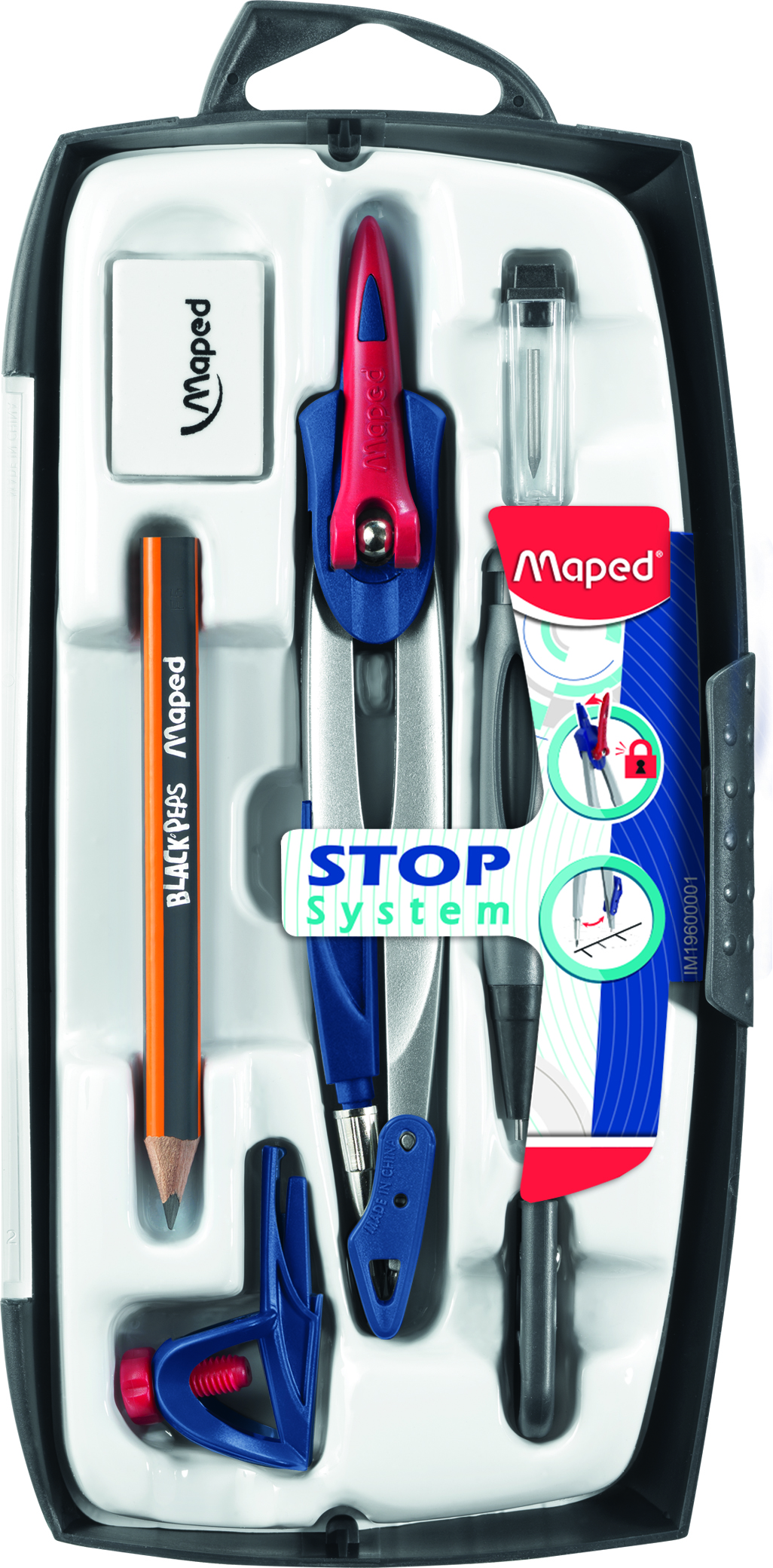 Maped Compas Open 3 Piece Pencil Case