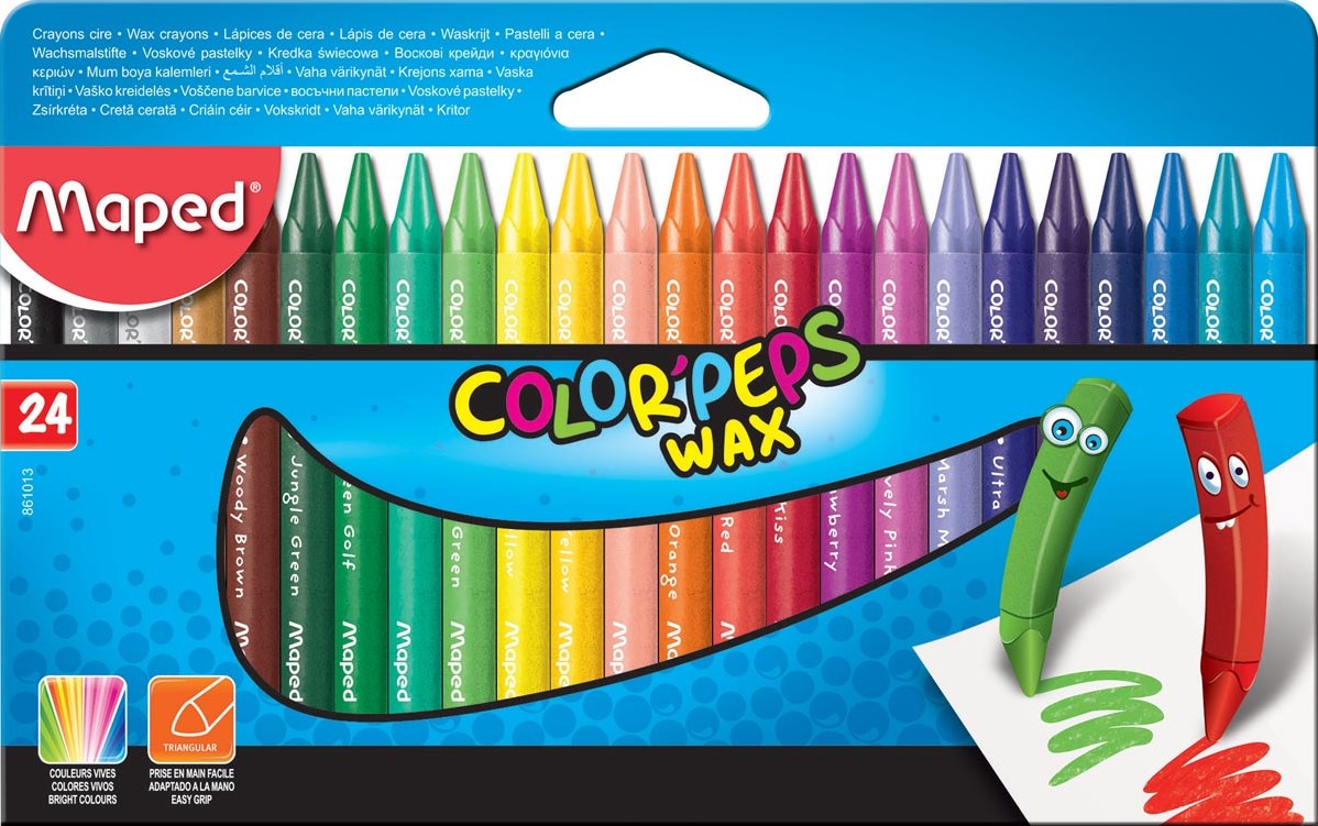 Crayons cire Wax de 24 MAPED Réf : 861013