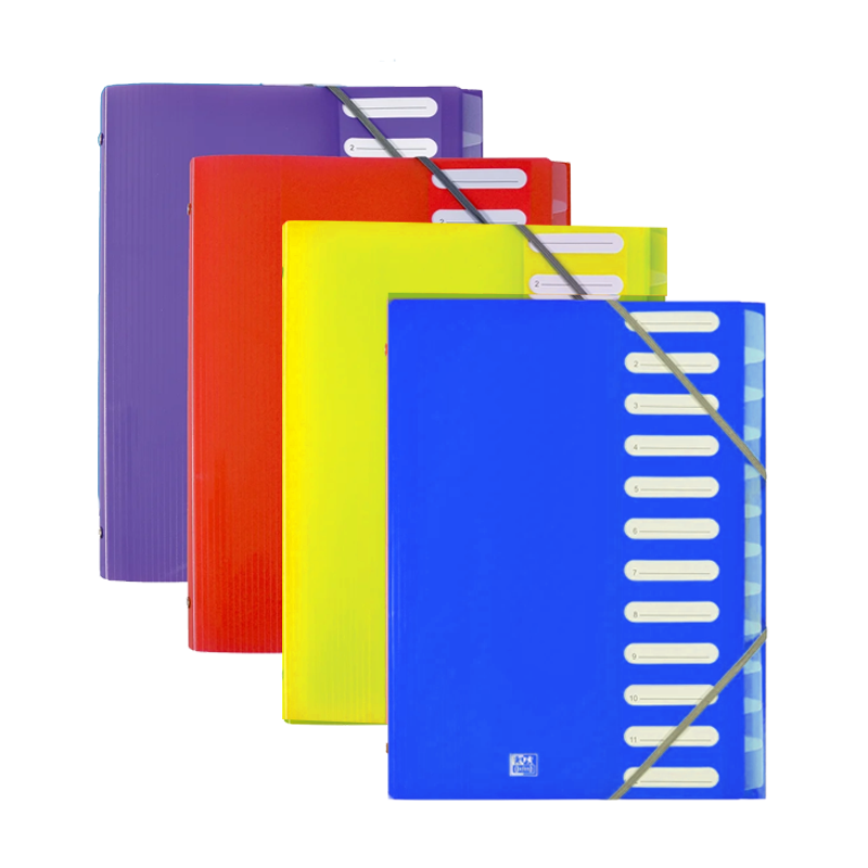 Trieur A Soufflet Color Life 12 Positions A4 Assortis Oxford 0156