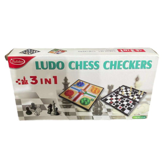 Toy 3in1 Ludo Chess Checkers S