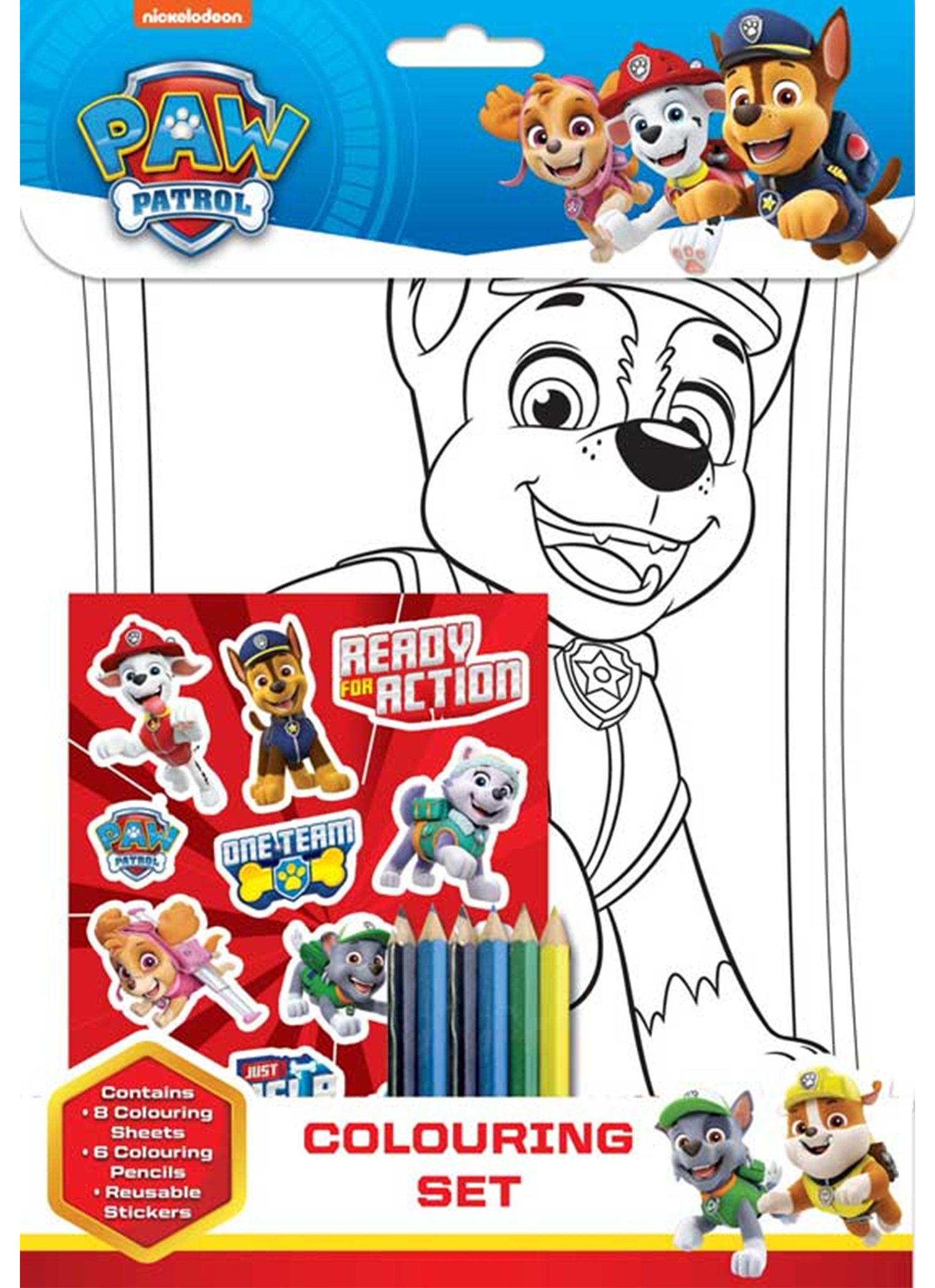 PAW PATROL COLOURING SET