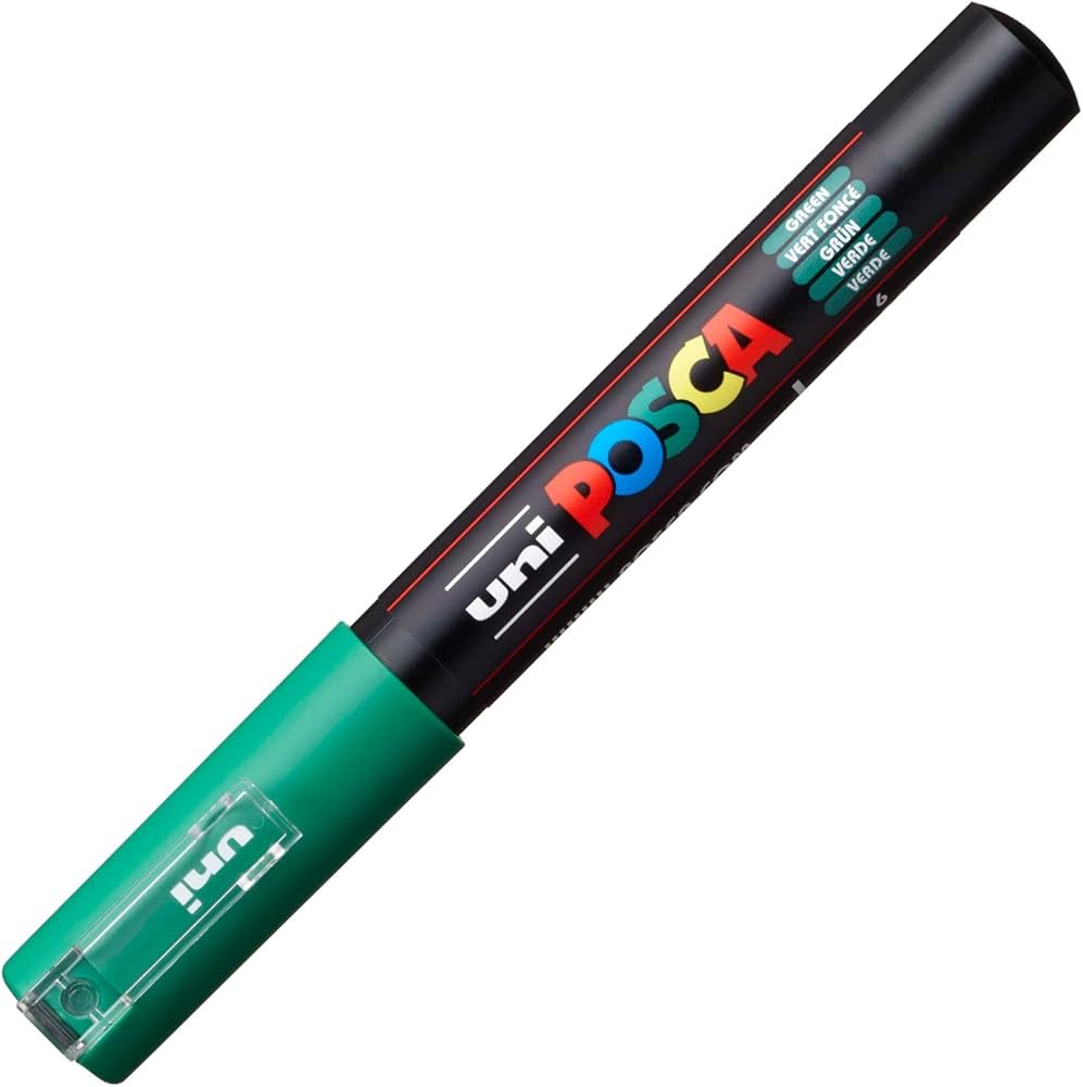 Marker Extra Fine Cone Tip 0.7-1.0mm Dark Green POSCA Uni