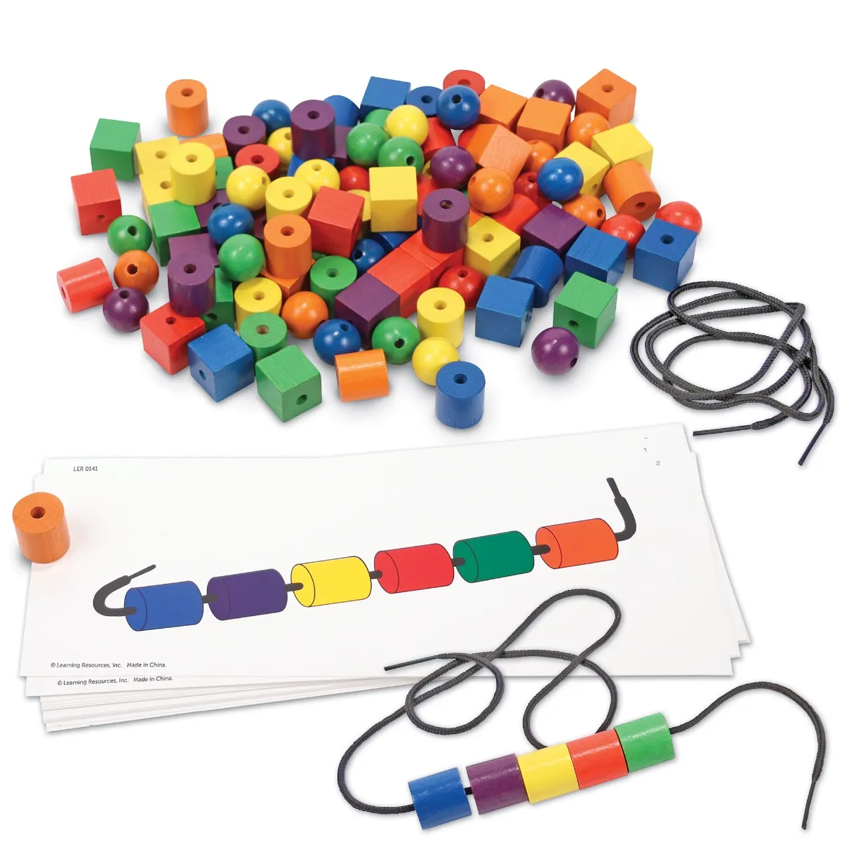 Beads And Pattern Card Set LEARNING RESOURCES LER0139