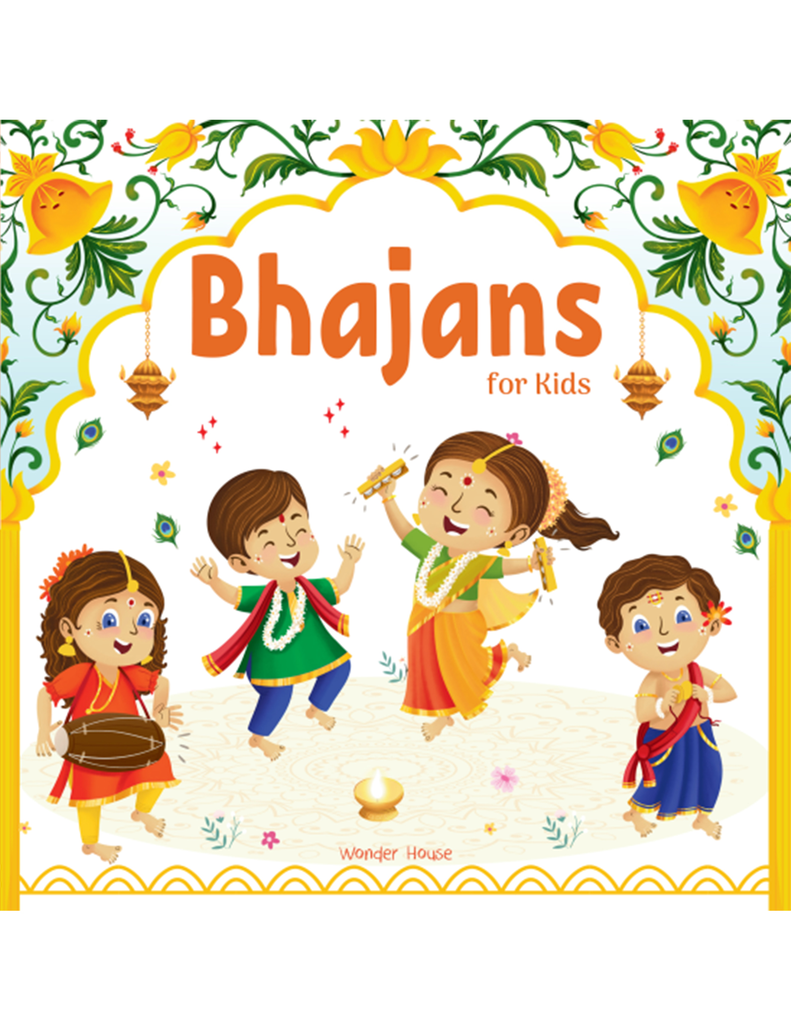 Bhajans For Kids – Illustrated Prayer Book: Bhajans in Three Languages Board book