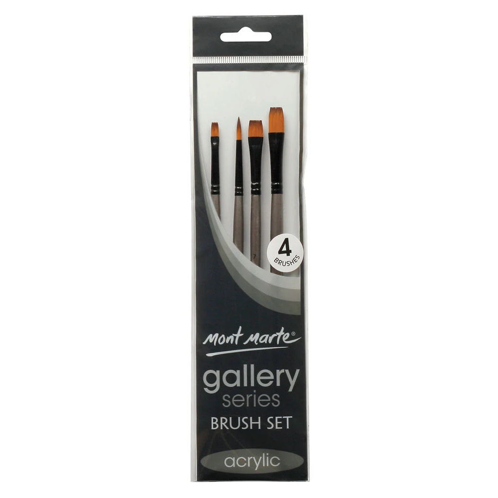 Brush Acrylic Gallery Series Set Of 4 Mont Marte