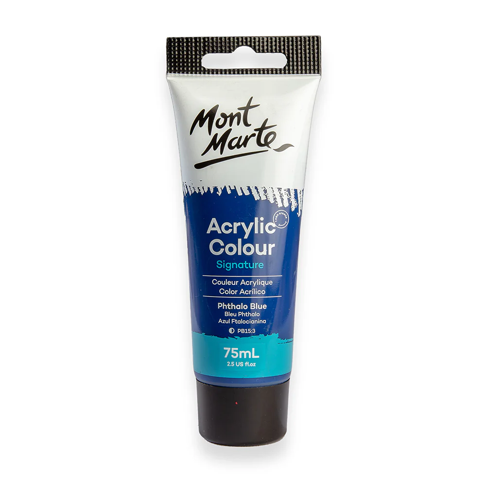 Acrylic Paint 75ml Colour Phthalo Blue Mont Marte
