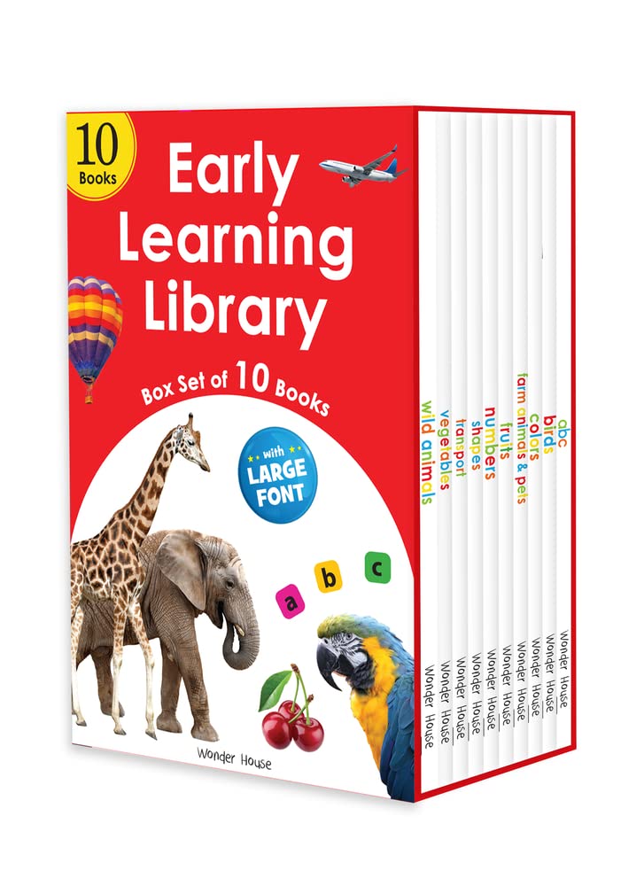 EARL Y LEARNING LIBRARY BOX SET 10 BOOKS BIG BOARD BOOKS
