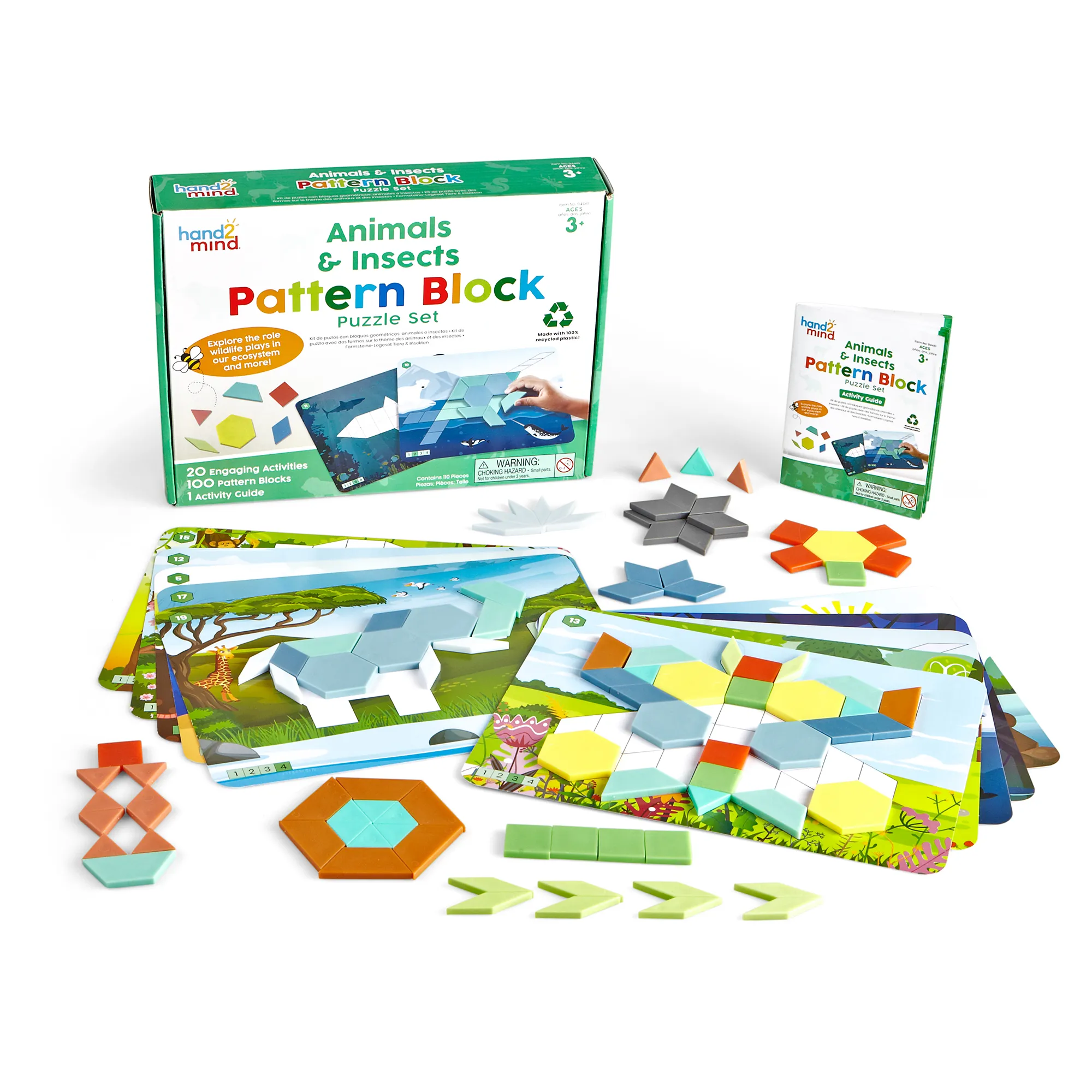 Animals & Insects Pattern Block puzzle LEARNING RESOURCES 94461