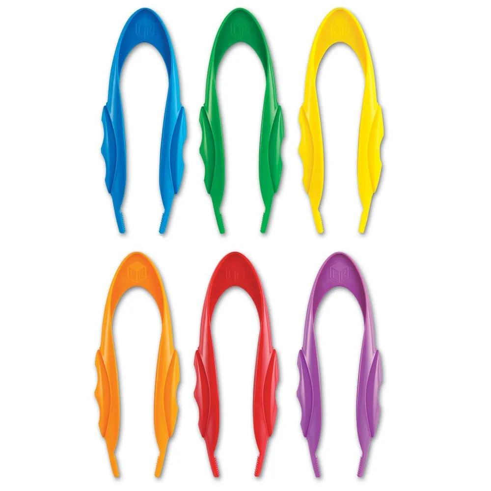 Set Of 12 Jumbo Tweezers LEARNING RESOURCES LER1963