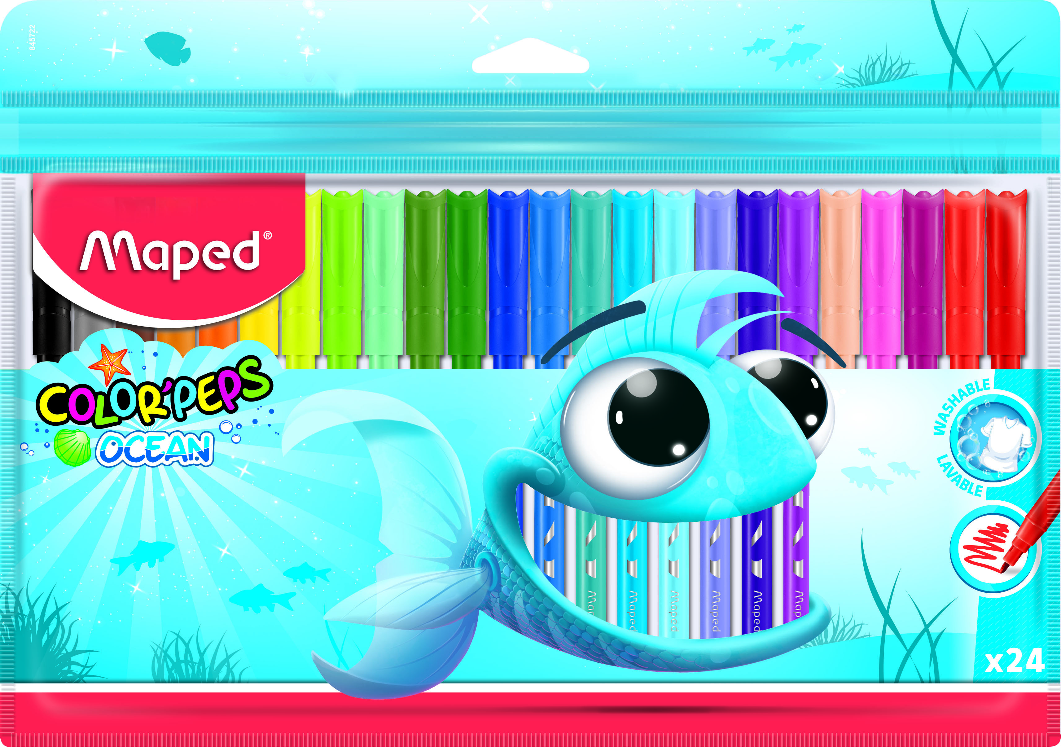 Felt Tips Pens Color'peps Ocean Pulse X 24 MAPED 845722