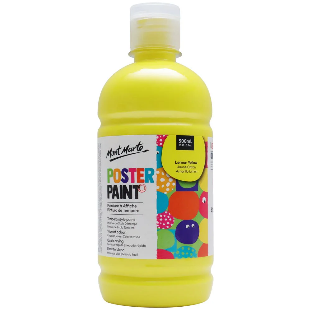 Poster Paint 500ml Lemon Yellow Mont Marte