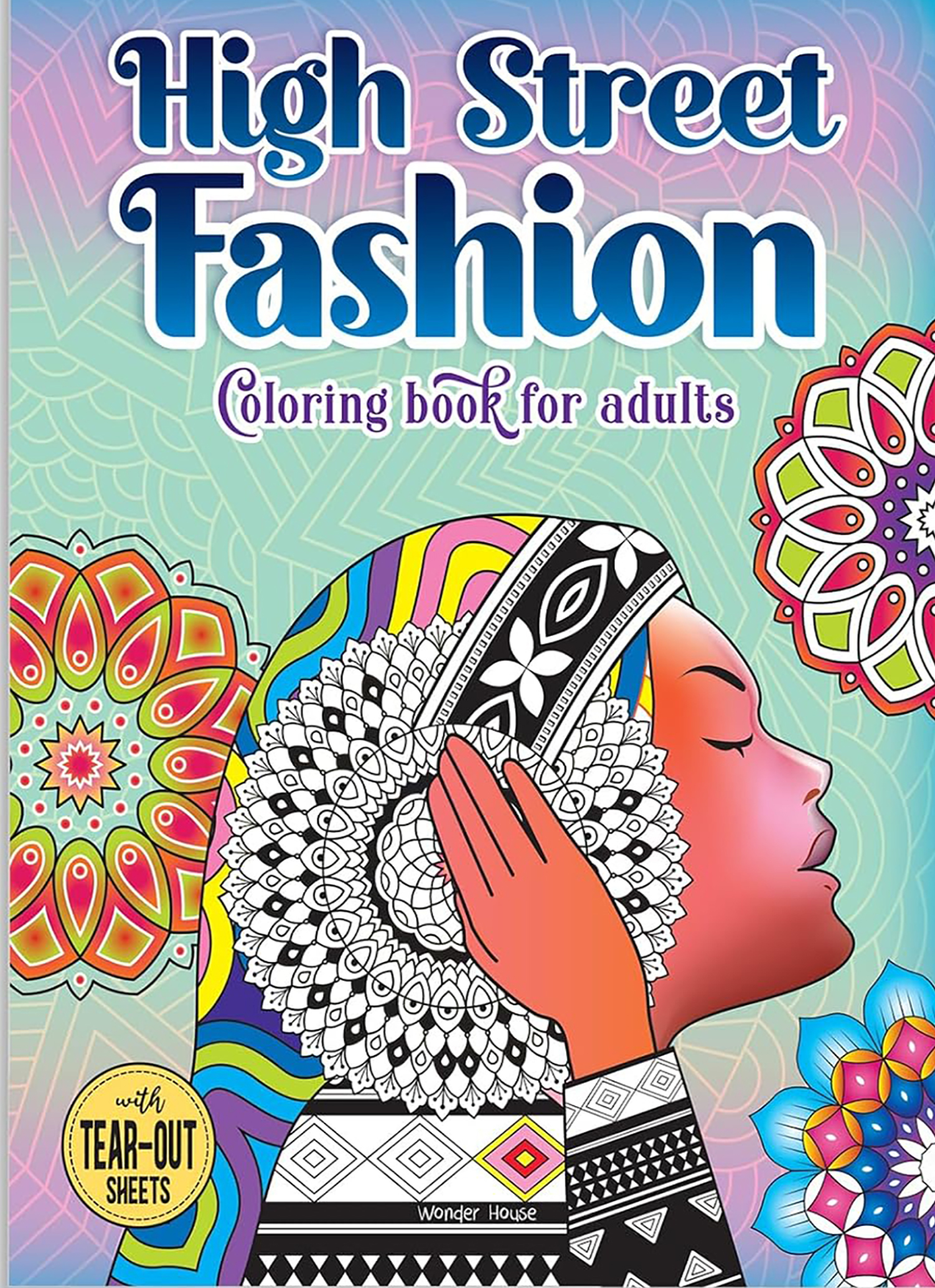 High Street Fashion Coloring book for adults