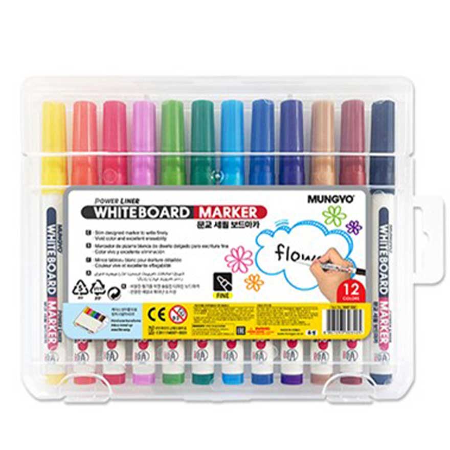 Whiteboard fine marker 12pcs assorted MAF-12A