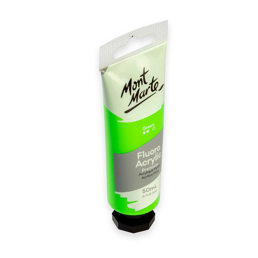 Acrylic Paint Fluo 50ml Colour Green Mont Marte