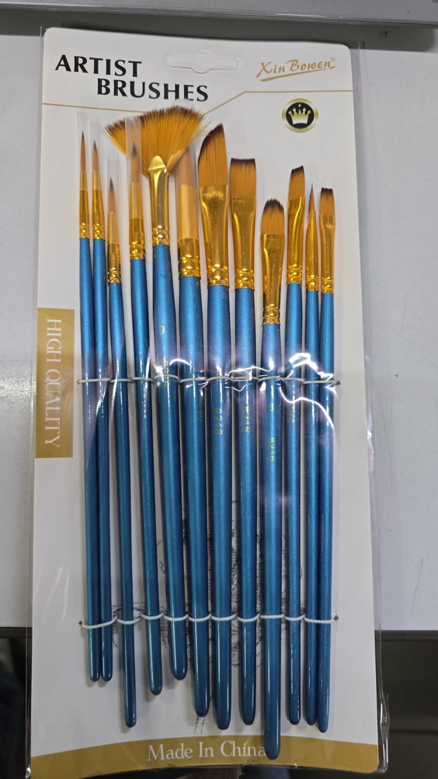 Cz Artist Brush Set Of 12 Taklon Flat 1-12 BRCZ205