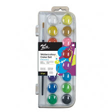 Watercolour Cake Set Of 17pcs Mont Marte