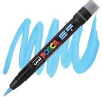 Marker Brush Type 1-10mm Light Blue POSCA Uni