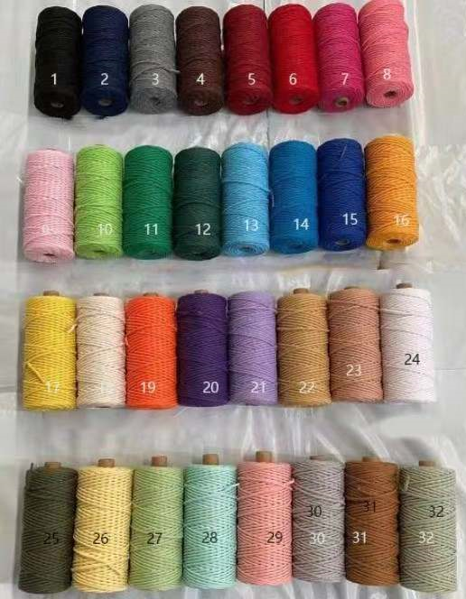 Macrame Thread Single Color    SIZE : 3MM*100MTRS